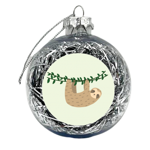 Sloth - xmas bauble by Ella Seymour