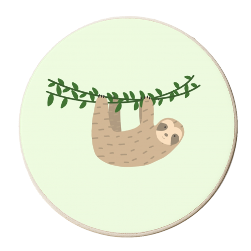 Sloth - personalised beer coaster by Ella Seymour