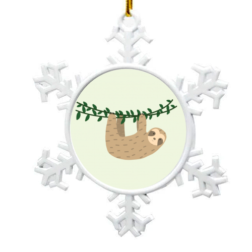 Sloth - snowflake decoration by Ella Seymour