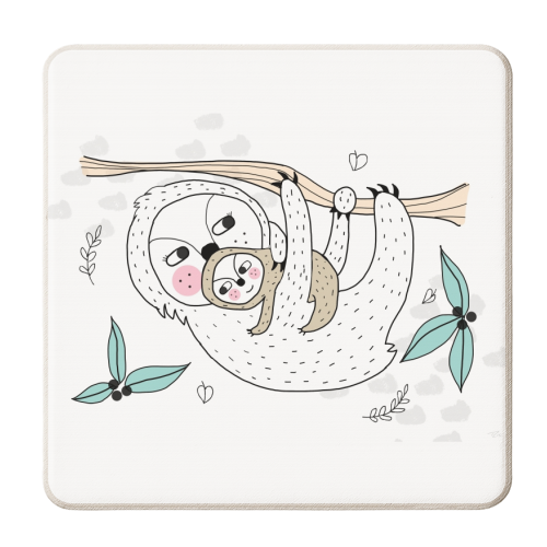 Sloth Sunggles - personalised beer coaster by Nichola Cowdery