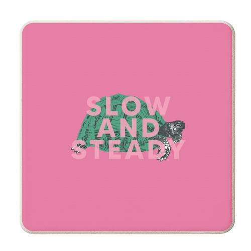 Slow And Steady - personalised beer coaster by The 13 Prints