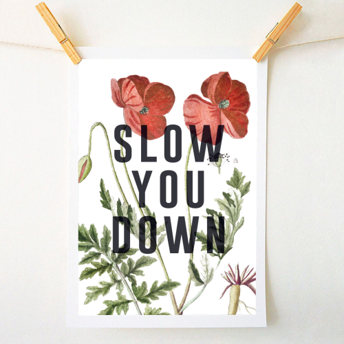 Slow You Down - A1 - A4 art print by The 13 Prints