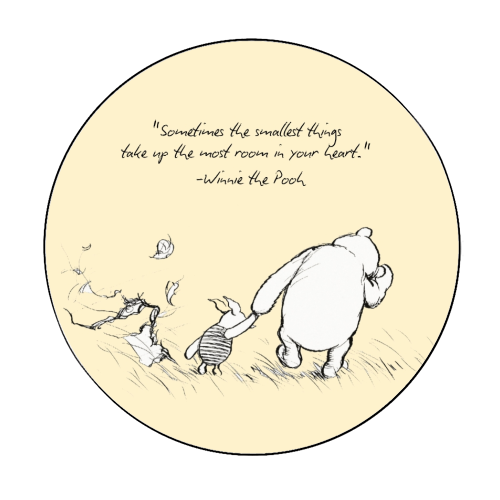 Smallest Things - Circle Sticker by Ms Doodle