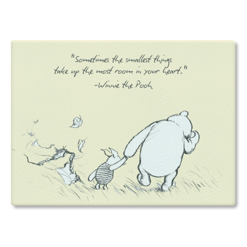 Smallest Things - glass chopping board by Ms Doodle