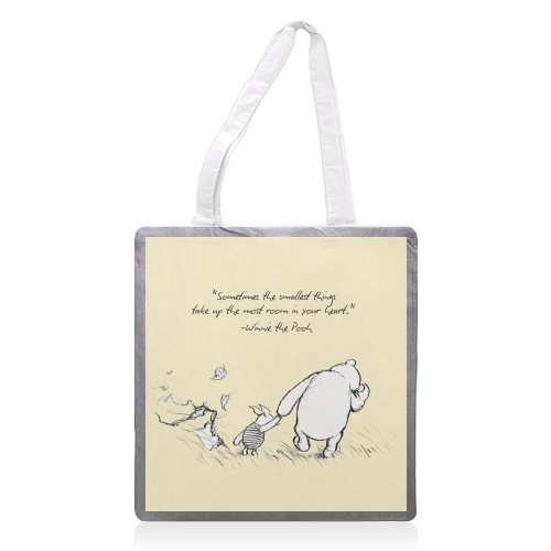 Smallest Things - printed canvas tote bag by Ms Doodle