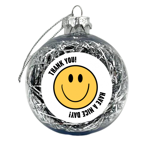 Smiley - xmas bauble by Move Studio