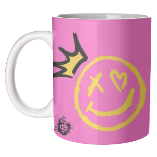 Smiley Face - unique mug by Faith Mercer