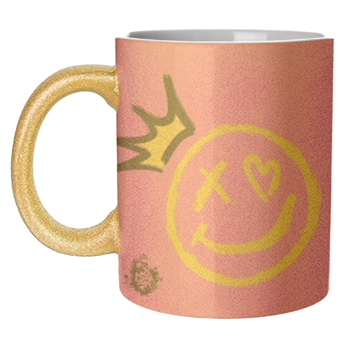Smiley Face - unique mug by Faith Mercer