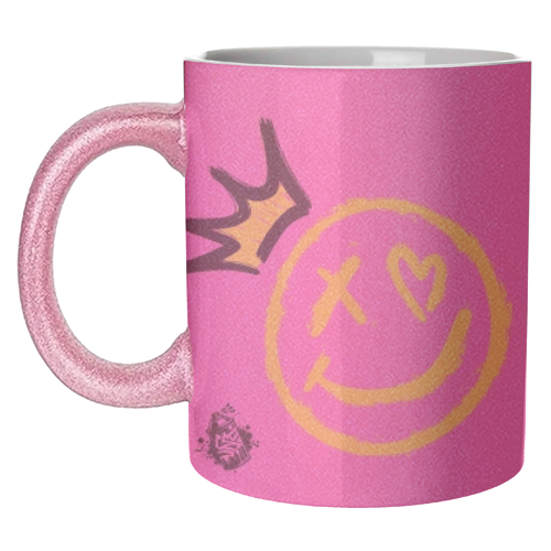 Smiley Face - unique mug by Faith Mercer
