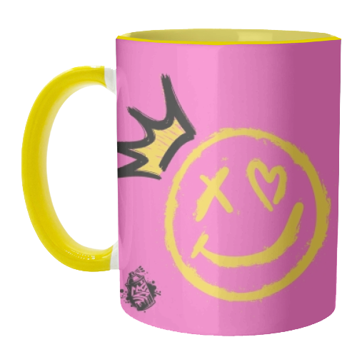 Smiley Face - unique mug by Faith Mercer