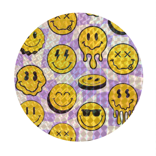 Smiley Mania! - Circle Sticker by Lilly Rose