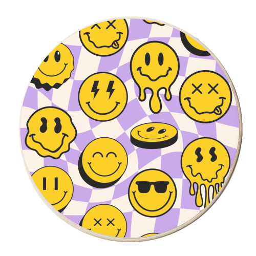 Smiley Mania! - personalised beer coaster by Lilly Rose