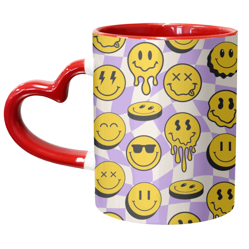 Smiley Mania! - unique mug by Lilly Rose