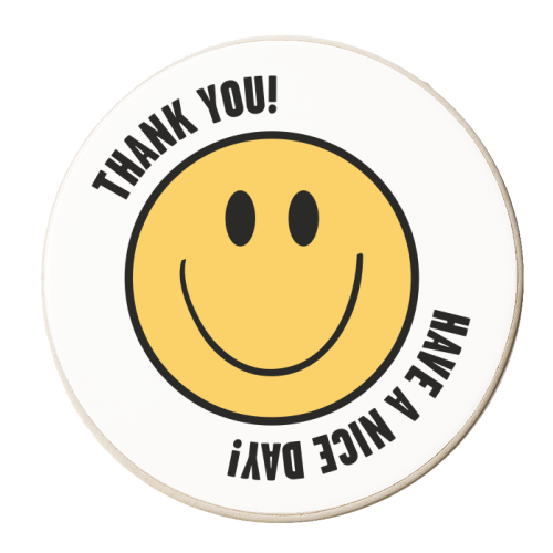 Smiley - personalised beer coaster by Move Studio