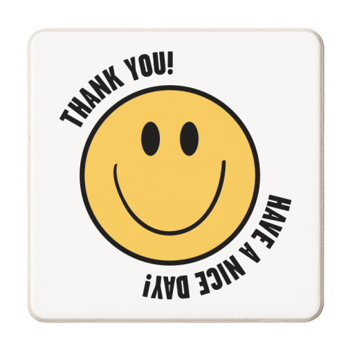 Smiley - personalised beer coaster by Move Studio