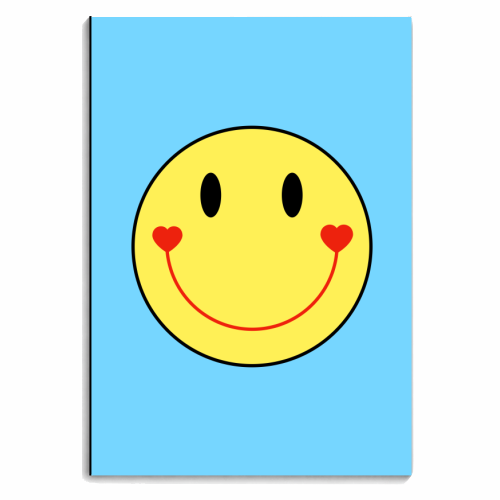 Smiley Sunshine Love Emoji - personalised A4, A5, A6 notebook by Adam Regester