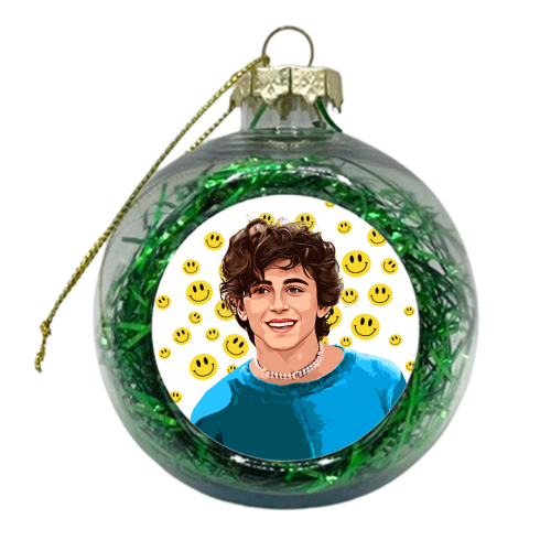 Smiley Tim - xmas bauble by DOLLY WOLFE