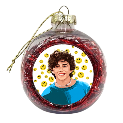 Smiley Tim - xmas bauble by DOLLY WOLFE