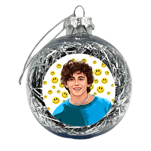 Smiley Tim - xmas bauble by DOLLY WOLFE