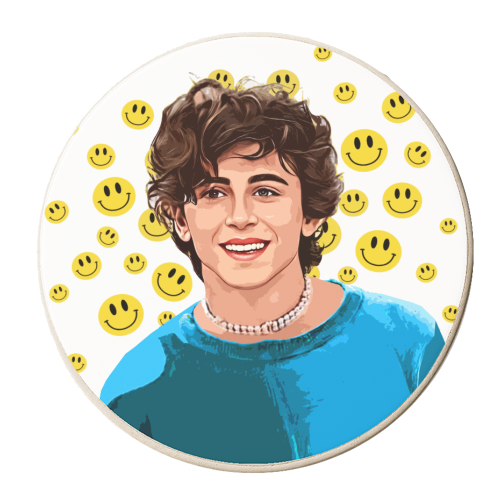 Smiley Tim - personalised beer coaster by DOLLY WOLFE