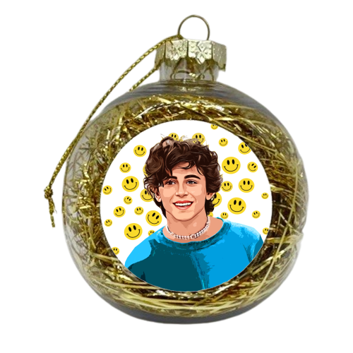 Smiley Tim - xmas bauble by DOLLY WOLFE