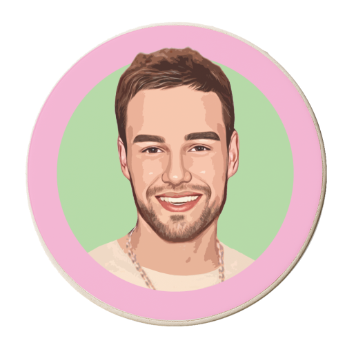 Smiling Liam - personalised beer coaster by DOLLY WOLFE