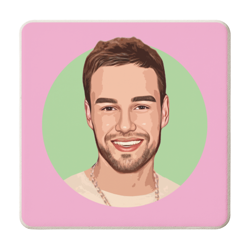 Smiling Liam - personalised beer coaster by DOLLY WOLFE