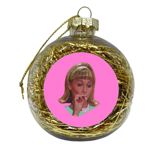 Smoking Sandy - xmas bauble by Beverley Rae