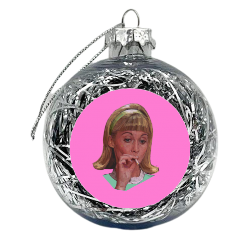 Smoking Sandy - xmas bauble by Beverley Rae