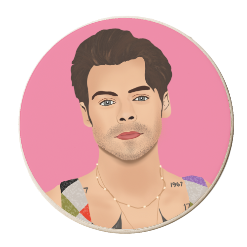 Smouldering H - personalised beer coaster by Rock and Rose Creative