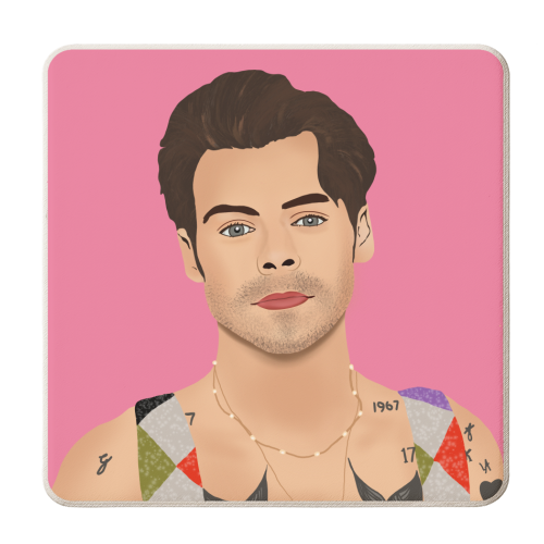 Smouldering H - personalised beer coaster by Rock and Rose Creative