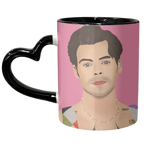 Smouldering H - unique mug by Rock and Rose Creative
