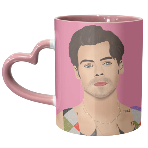 Smouldering H - unique mug by Rock and Rose Creative