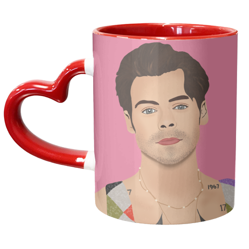Smouldering H - unique mug by Rock and Rose Creative
