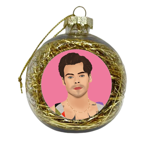 Smouldering H - xmas bauble by Rock and Rose Creative