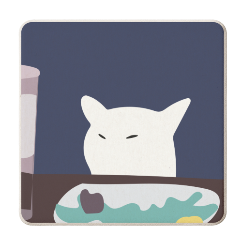 Smudge The Cat Meme - personalised beer coaster by Move Studio