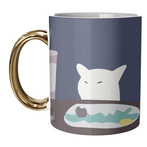 Smudge The Cat Meme - unique mug by Move Studio