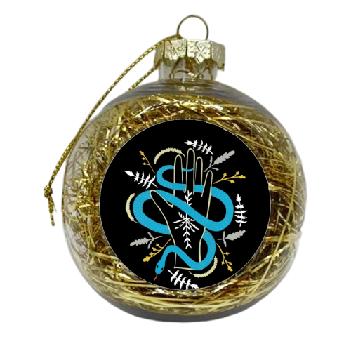 Snake - xmas bauble by Yazmin Brooks