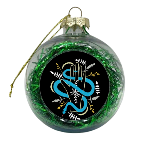 Snake - xmas bauble by Yazmin Brooks