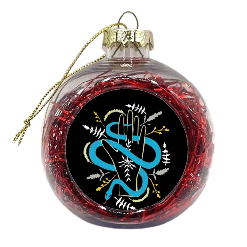 Snake - xmas bauble by Yazmin Brooks