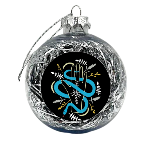 Snake - xmas bauble by Yazmin Brooks