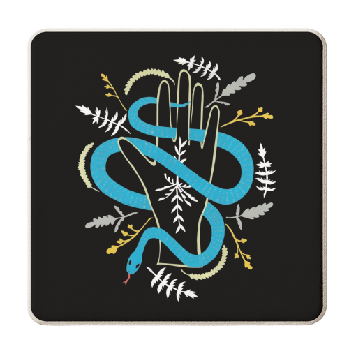 Snake - personalised beer coaster by Yazmin Brooks