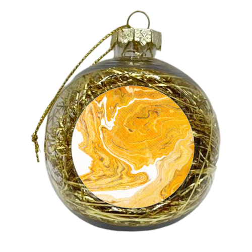 Snake Skin Marble - xmas bauble by Uma Prabhakar Gokhale