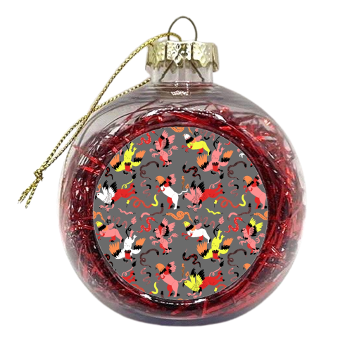 Snakes & Hippogriffs - xmas bauble by Ezra W. Smith