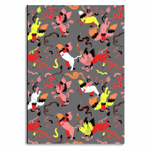 Snakes & Hippogriffs - personalised A4, A5, A6 notebook by Ezra W. Smith