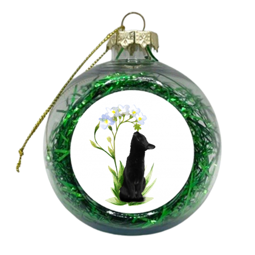Sniffing Cat - xmas bauble by DejaReve