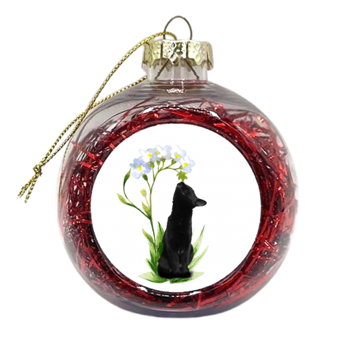 Sniffing Cat - xmas bauble by DejaReve