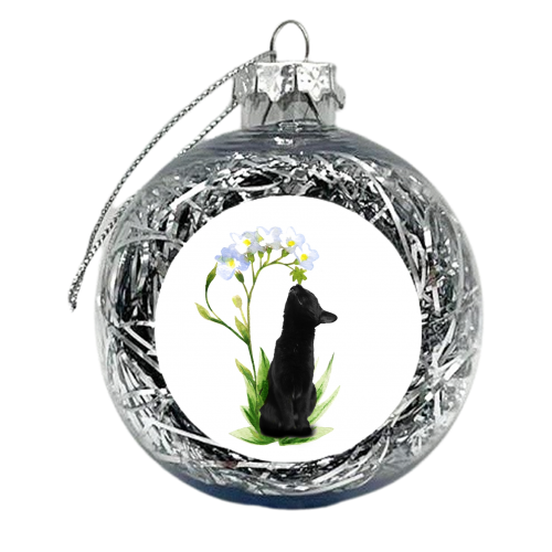 Sniffing Cat - xmas bauble by DejaReve