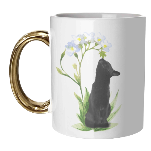 Sniffing Cat - unique mug by DejaReve
