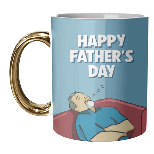 Snoozing Dad - unique mug by Giddy Kipper